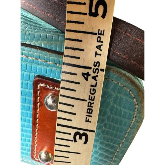Dooney & Bourke Aqua Lizard Embossed Small Lexington Women’s Tote Bag Sold Out - Picture 14 of 16